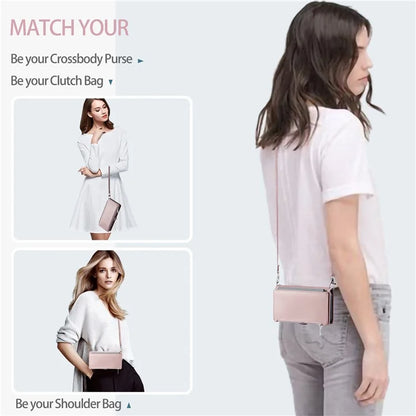 015 Style For iPhone 16 Pro Case Protective Leather Wallet Phone Cover with Straps