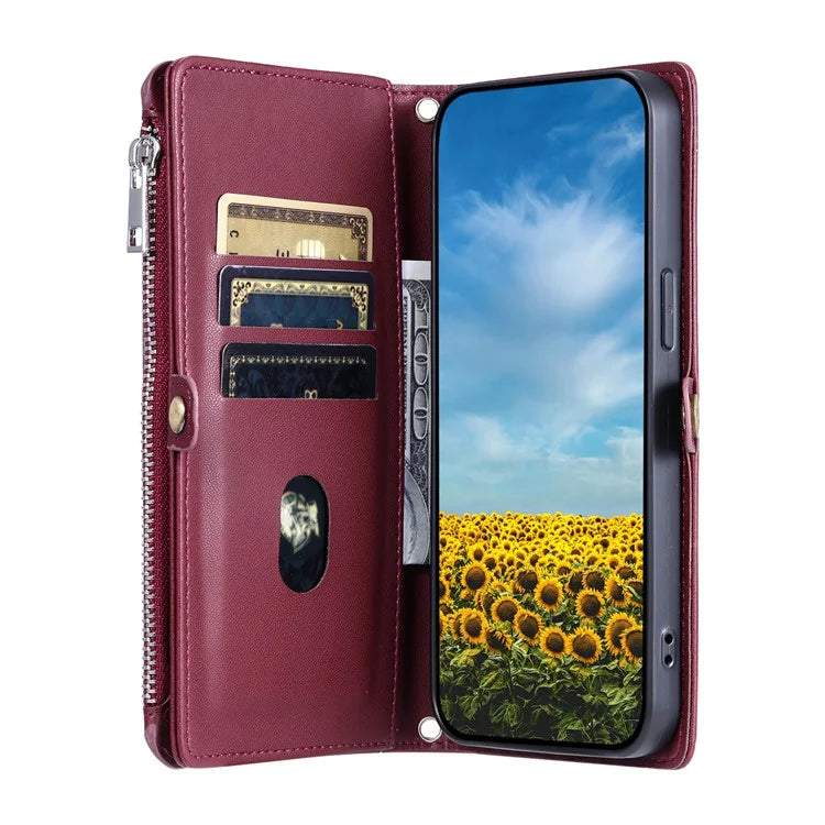 015 Style For Google Pixel 8a Wallet Case Drop-Proof Leather Phone Cover