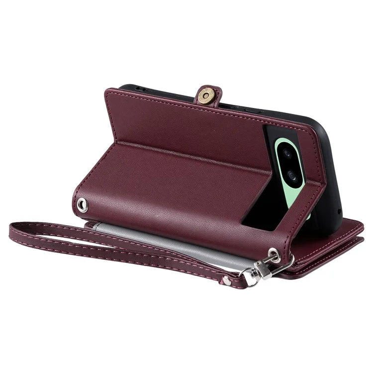015 Style For Google Pixel 8a Wallet Case Drop-Proof Leather Phone Cover