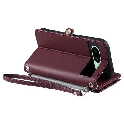 015 Style For Google Pixel 8a Wallet Case Drop-Proof Leather Phone Cover