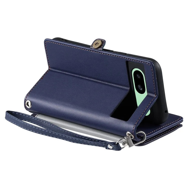 015 Style For Google Pixel 8a Wallet Case Drop-Proof Leather Phone Cover