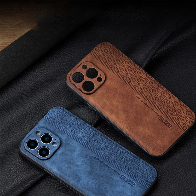 AZNS For iPhone 16 Pro Max Case Anti-Drop PU Leather+TPU Phone Cover