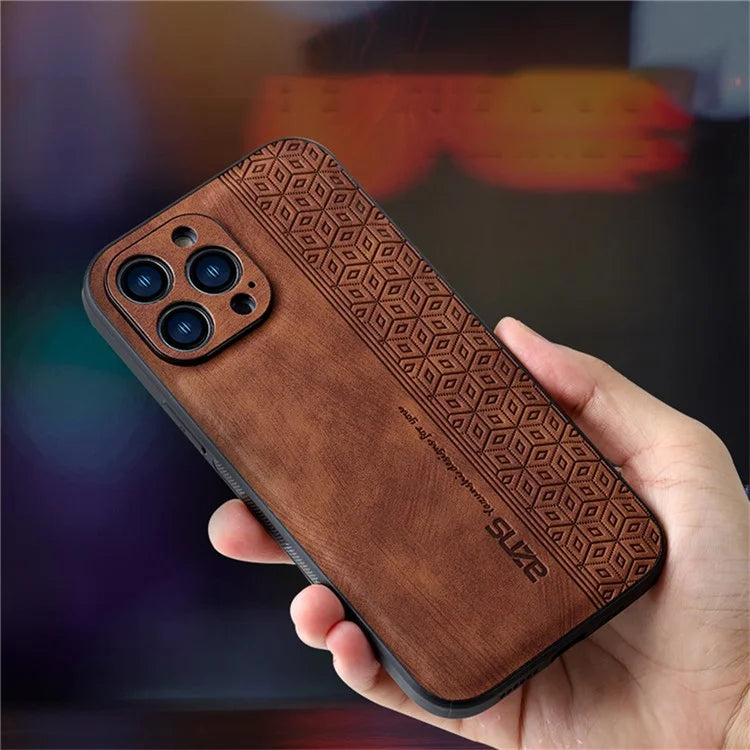 AZNS For iPhone 16 Pro Max Case Anti-Drop PU Leather+TPU Phone Cover
