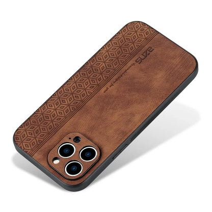 AZNS For iPhone 16 Pro Case Protective PU Leather Covered TPU Phone Shell
