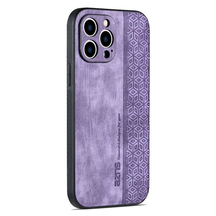 AZNS For iPhone 16 Pro Case Protective PU Leather Covered TPU Phone Shell