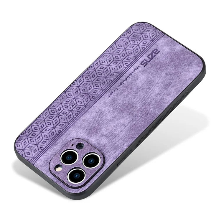 AZNS For iPhone 16 Pro Case Protective PU Leather Covered TPU Phone Shell