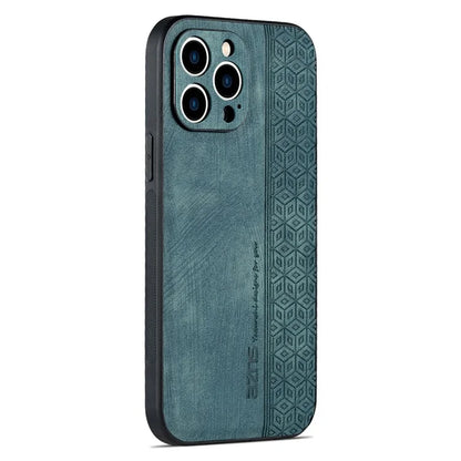 AZNS For iPhone 16 Pro Case Protective PU Leather Covered TPU Phone Shell