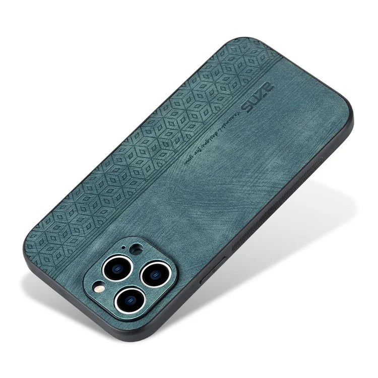 AZNS For iPhone 16 Pro Case Protective PU Leather Covered TPU Phone Shell