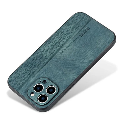 AZNS For iPhone 16 Pro Case Protective PU Leather Covered TPU Phone Shell