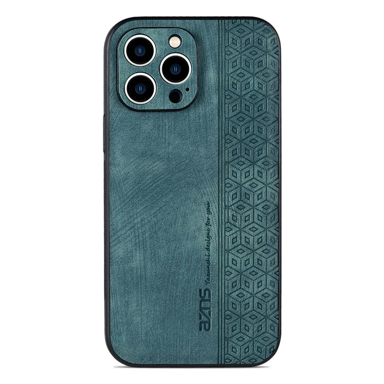 AZNS For iPhone 16 Pro Case Protective PU Leather Covered TPU Phone Shell