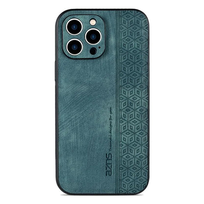 AZNS For iPhone 16 Pro Case Protective PU Leather Covered TPU Phone Shell