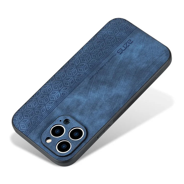 AZNS For iPhone 16 Pro Case Protective PU Leather Covered TPU Phone Shell