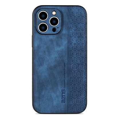 AZNS For iPhone 16 Pro Case Protective PU Leather Covered TPU Phone Shell
