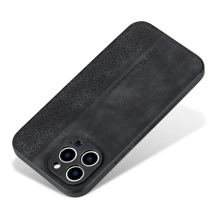 AZNS For iPhone 16 Pro Case Protective PU Leather Covered TPU Phone Shell