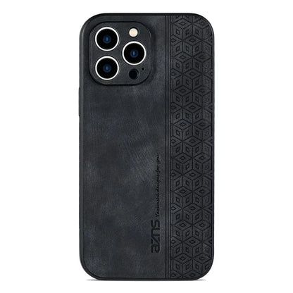 AZNS For iPhone 16 Pro Case Protective PU Leather Covered TPU Phone Shell