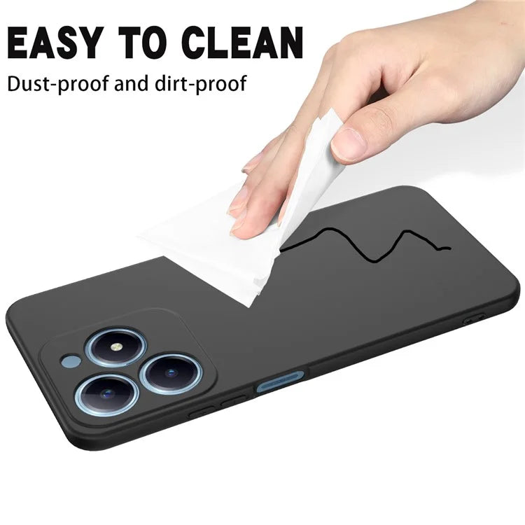 For Realme C61 4G Case Liquid Silicone Shockproof Phone Cover with Hand Strap