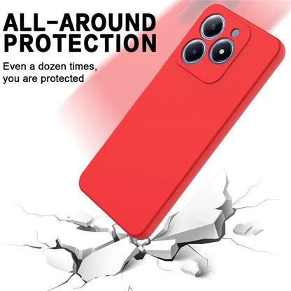 For Realme C61 4G Case Liquid Silicone Shockproof Phone Cover with Hand Strap