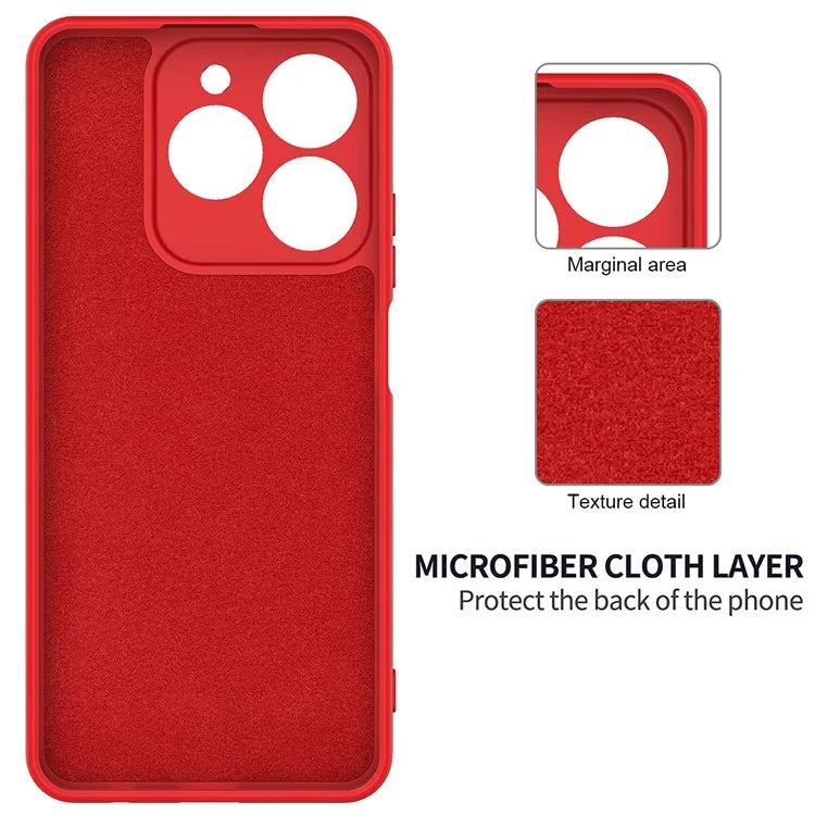 For Realme C61 4G Case Liquid Silicone Shockproof Phone Cover with Hand Strap