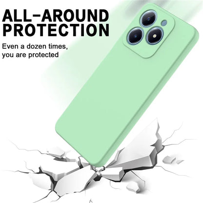 For Realme C61 4G Case Liquid Silicone Shockproof Phone Cover with Hand Strap