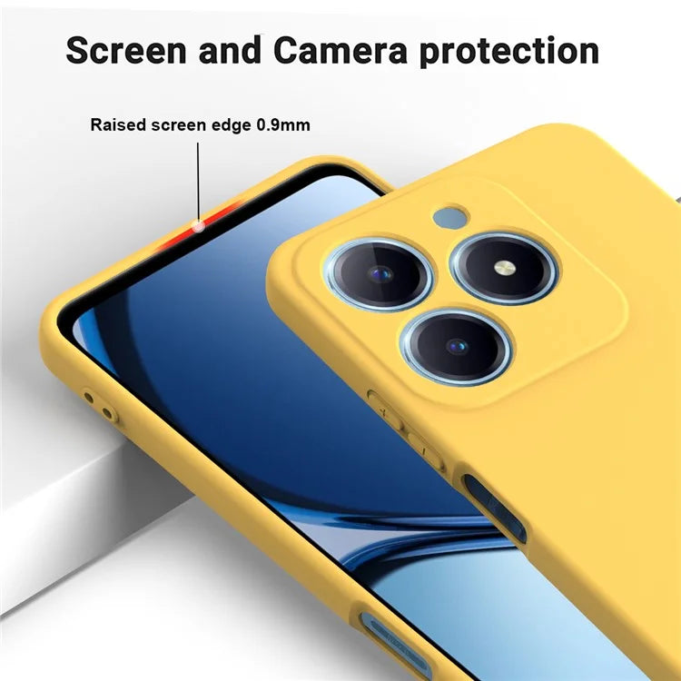 For Realme C61 4G Case Liquid Silicone Shockproof Phone Cover with Hand Strap