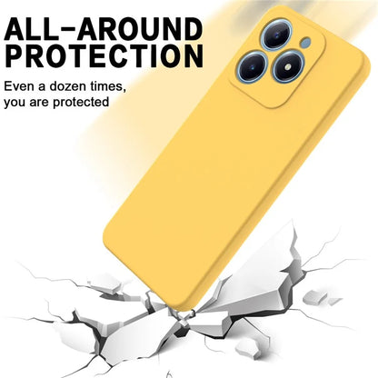 For Realme C61 4G Case Liquid Silicone Shockproof Phone Cover with Hand Strap