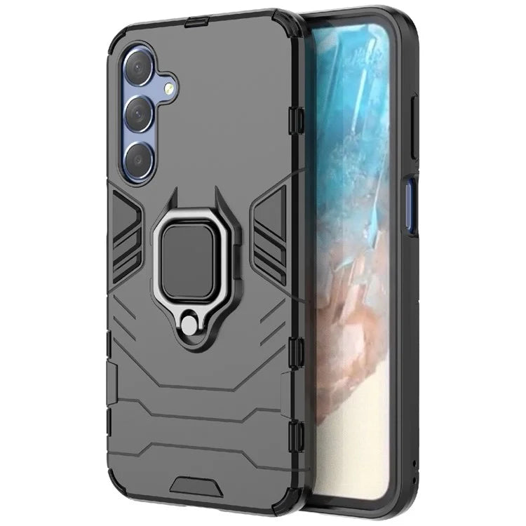For Samsung Galaxy M35 5G Case Ring Kickstand PC+TPU Protective Phone Cover