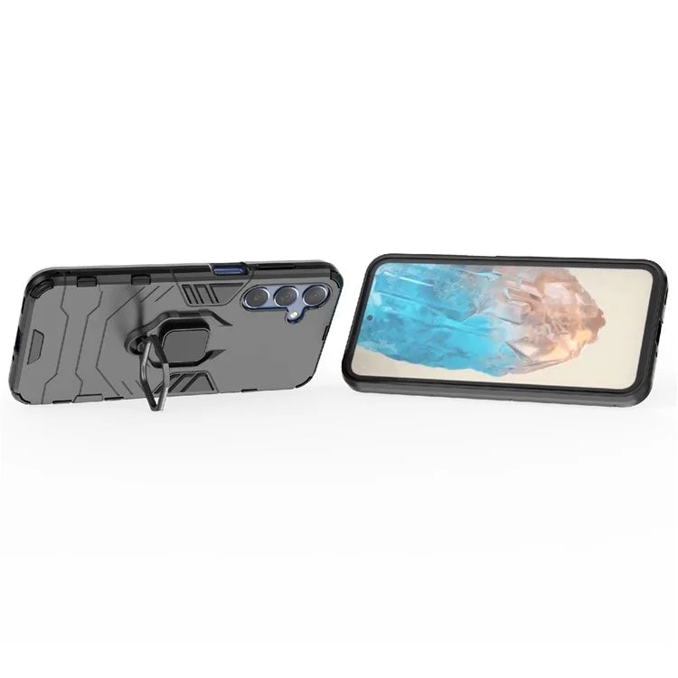 For Samsung Galaxy M35 5G Case Ring Kickstand PC+TPU Protective Phone Cover