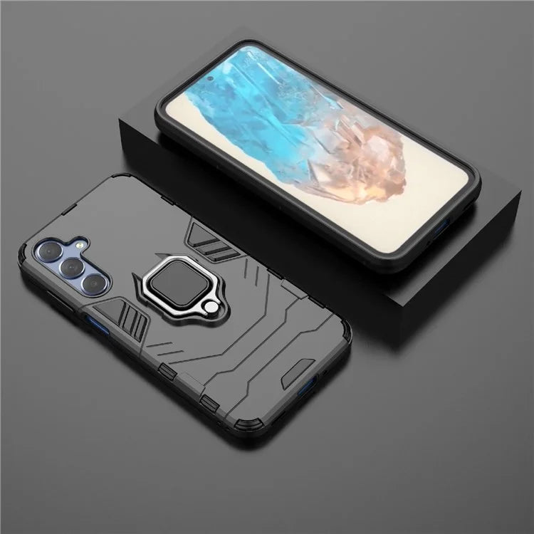 For Samsung Galaxy M35 5G Case Ring Kickstand PC+TPU Protective Phone Cover