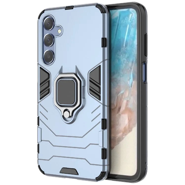 For Samsung Galaxy M35 5G Case Ring Kickstand PC+TPU Protective Phone Cover