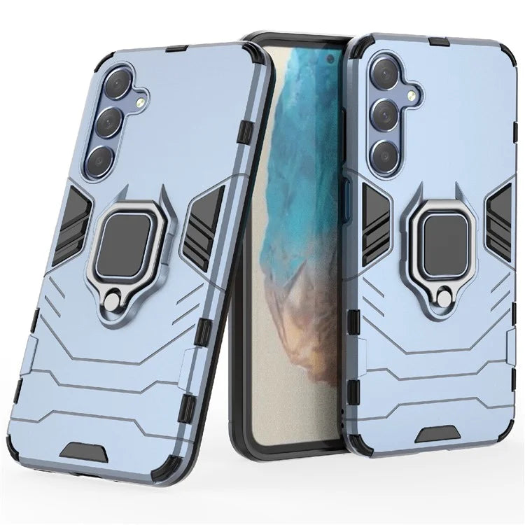 For Samsung Galaxy M35 5G Case Ring Kickstand PC+TPU Protective Phone Cover