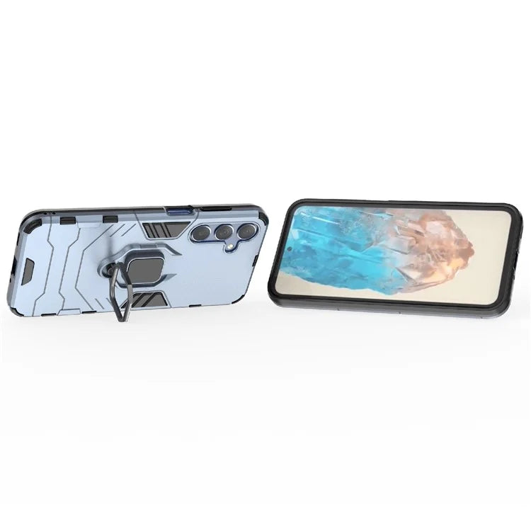 For Samsung Galaxy M35 5G Case Ring Kickstand PC+TPU Protective Phone Cover