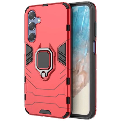 For Samsung Galaxy M35 5G Case Ring Kickstand PC+TPU Protective Phone Cover