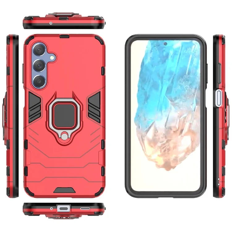 For Samsung Galaxy M35 5G Case Ring Kickstand PC+TPU Protective Phone Cover