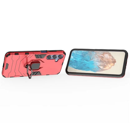 For Samsung Galaxy M35 5G Case Ring Kickstand PC+TPU Protective Phone Cover