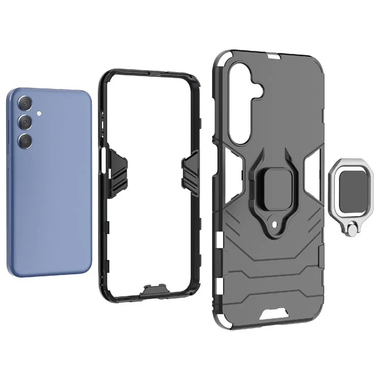 For Samsung Galaxy M35 5G Case Ring Kickstand PC+TPU Protective Phone Cover