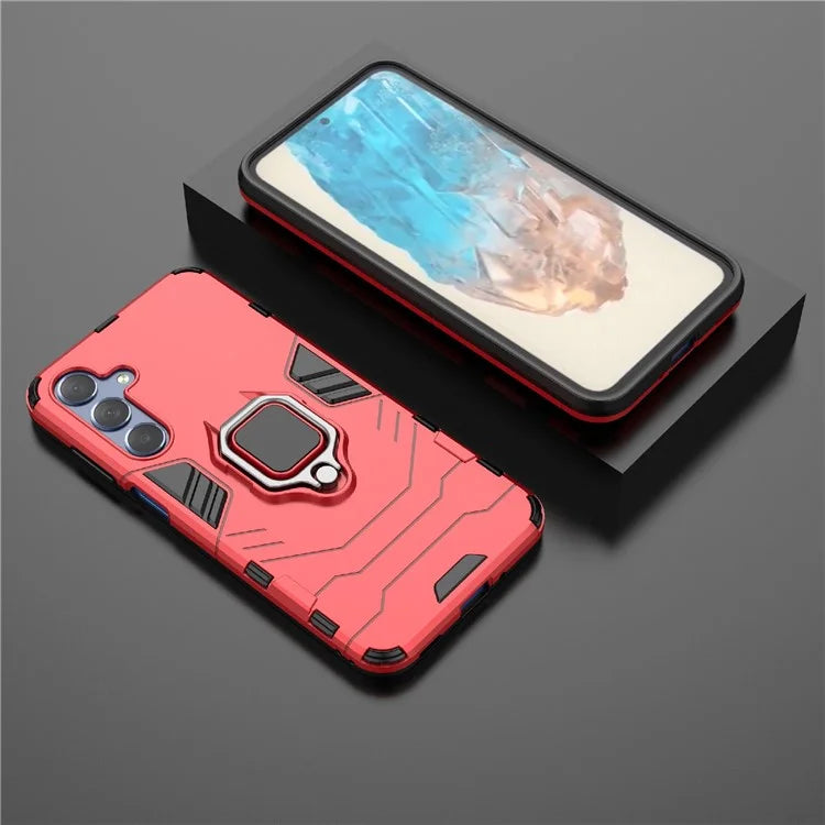 For Samsung Galaxy M35 5G Case Ring Kickstand PC+TPU Protective Phone Cover