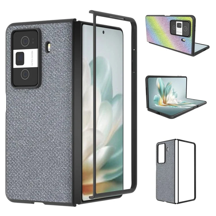 ABEEL For Honor Magic Vs3 5G Case Rhinestone Texture Leather+PC Phone Cover