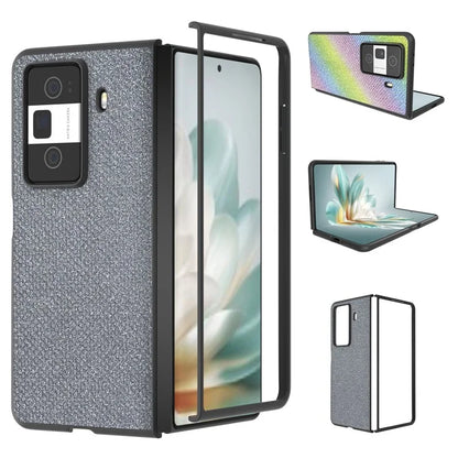 ABEEL For Honor Magic Vs3 5G Case Rhinestone Texture Leather+PC Phone Cover