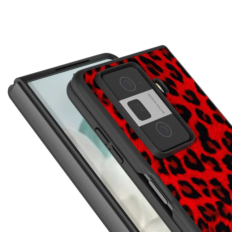 For Honor Magic Vs3 5G Case Leopard Pattern Leather Coated PC Phone Cover