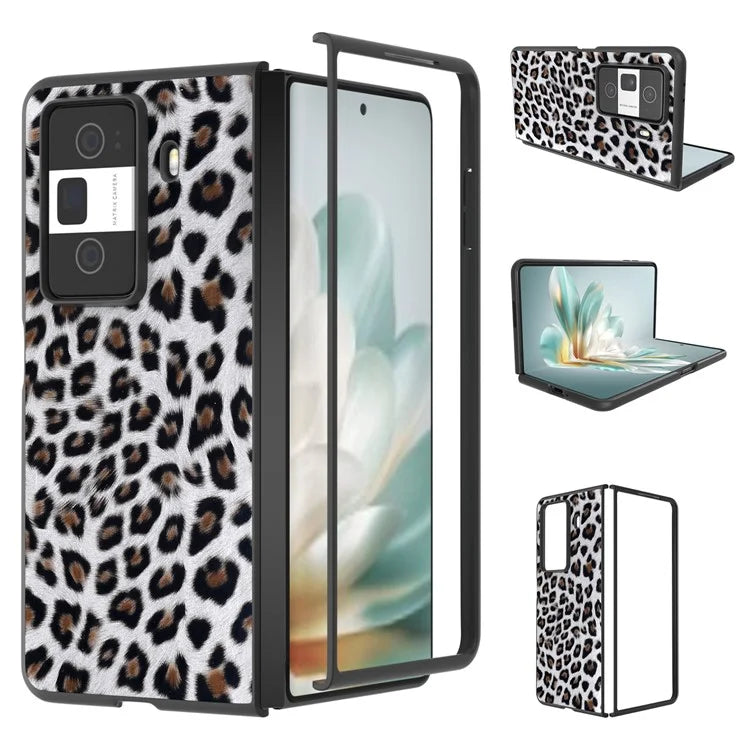 For Honor Magic Vs3 5G Case Leopard Pattern Leather Coated PC Phone Cover