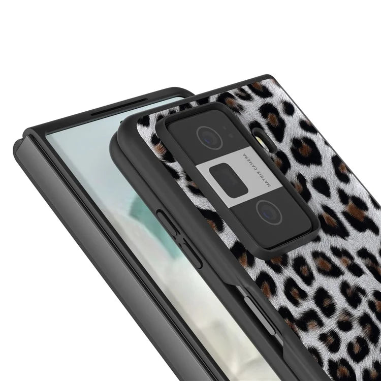For Honor Magic Vs3 5G Case Leopard Pattern Leather Coated PC Phone Cover