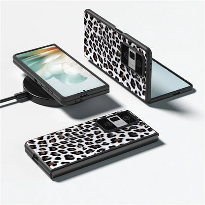 For Honor Magic Vs3 5G Case Leopard Pattern Leather Coated PC Phone Cover