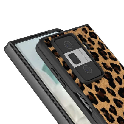 For Honor Magic Vs3 5G Case Leopard Pattern Leather Coated PC Phone Cover