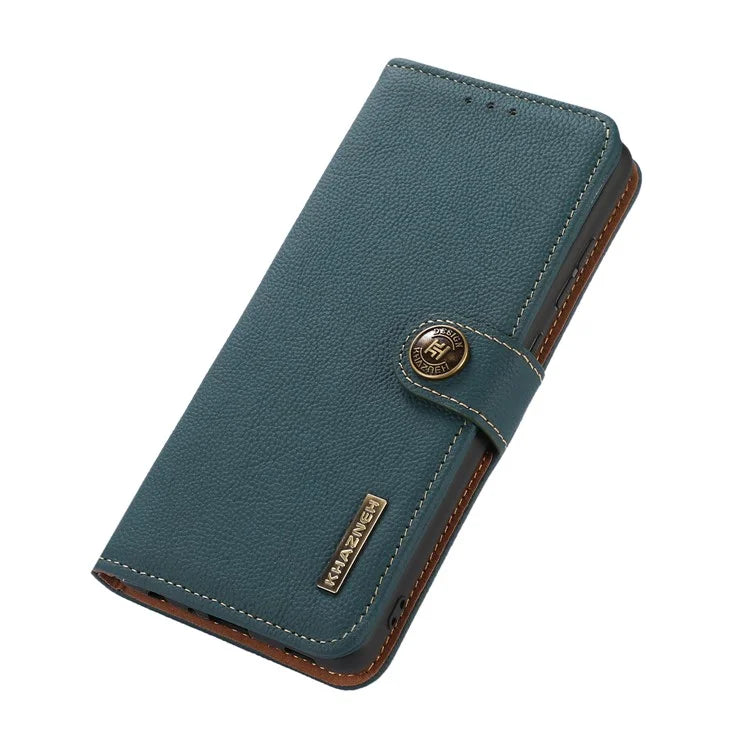 KHAZNEH For OnePlus Nord CE4 Lite 5G / Oppo K12x 5G (China) Phone Case Genuine Cow Leather Wallet Cover
