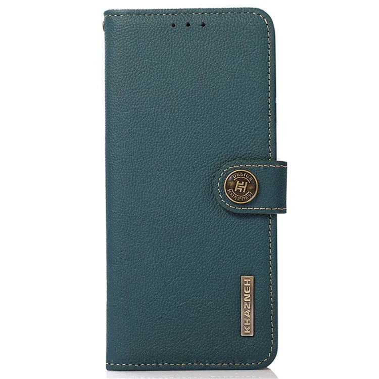 KHAZNEH For OnePlus Nord CE4 Lite 5G / Oppo K12x 5G (China) Phone Case Genuine Cow Leather Wallet Cover