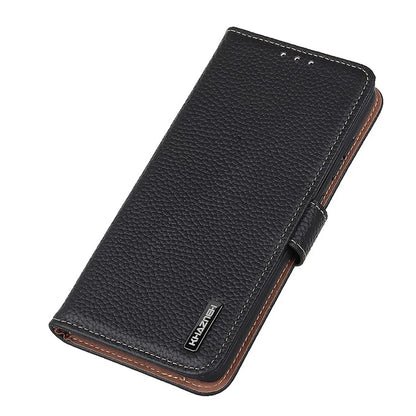 KHAZNEH For OnePlus Nord CE4 Lite 5G / Oppo K12x 5G (China) Phone Case Genuine Cow Leather Flip Cover