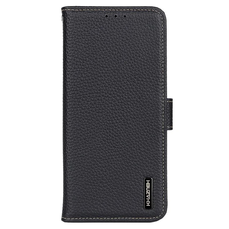 KHAZNEH For OnePlus Nord CE4 Lite 5G / Oppo K12x 5G (China) Phone Case Genuine Cow Leather Flip Cover