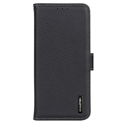 KHAZNEH For OnePlus Nord CE4 Lite 5G / Oppo K12x 5G (China) Phone Case Genuine Cow Leather Flip Cover