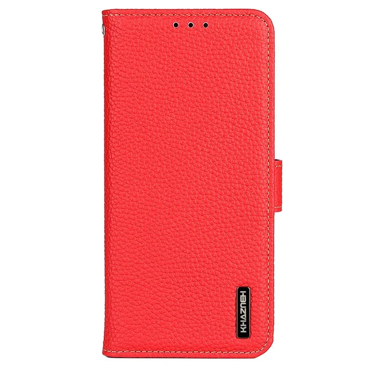 KHAZNEH For OnePlus Nord CE4 Lite 5G / Oppo K12x 5G (China) Phone Case Genuine Cow Leather Flip Cover