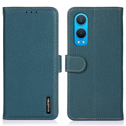 KHAZNEH For OnePlus Nord CE4 Lite 5G / Oppo K12x 5G (China) Phone Case Genuine Cow Leather Flip Cover